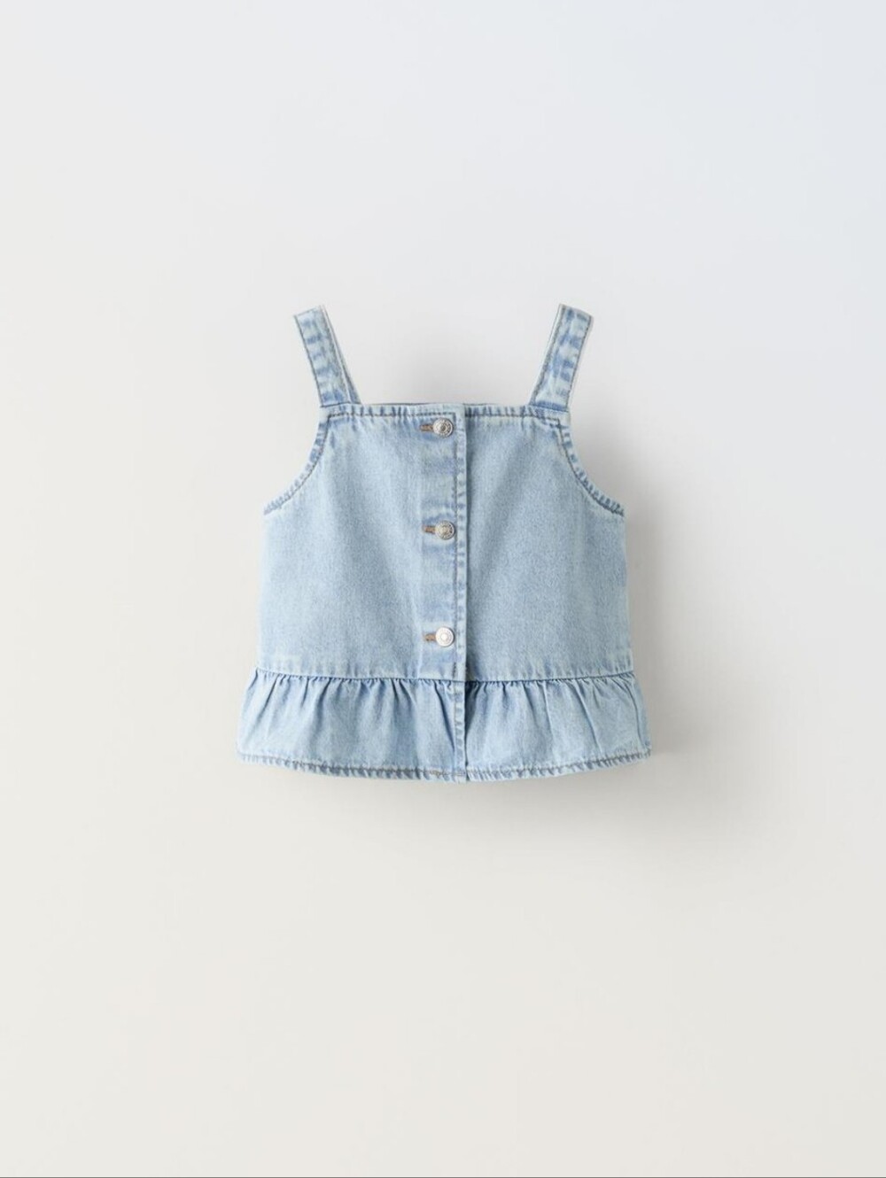 Ruffled Denim Top